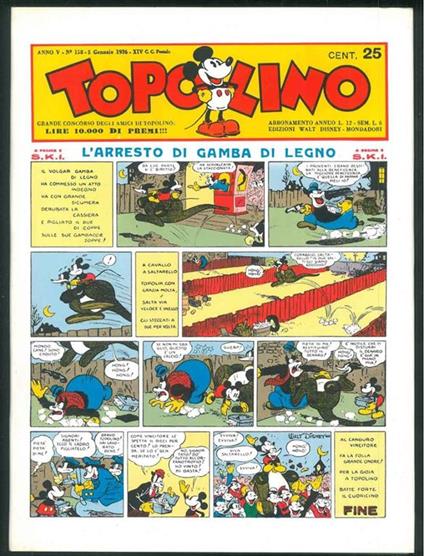 Topolino 1936-1. Grandi ristampe - Walt Disney - copertina