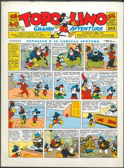 Topolino 1938-1,2,3,4. Grandi ristampe. Annata completa - Walt Disney - copertina
