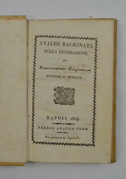 Analisi ragionata sulla generazione… - copertina