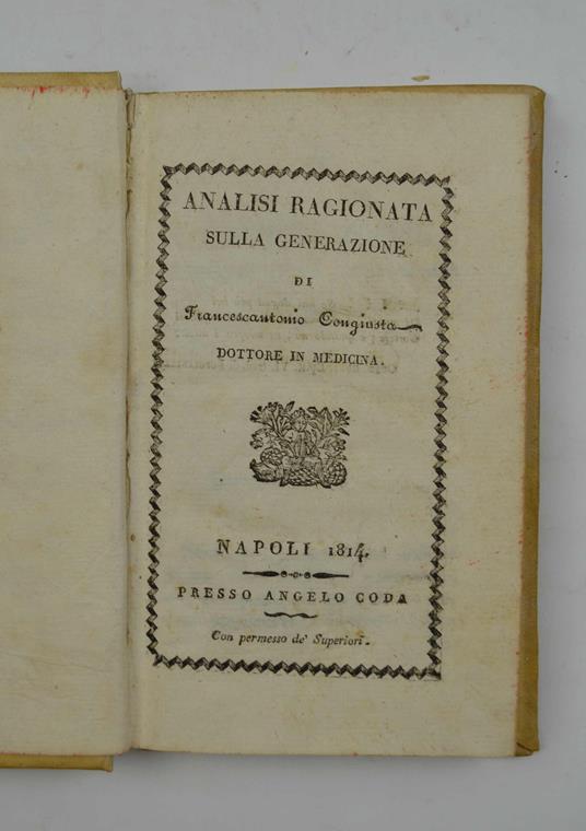 Analisi ragionata sulla generazione… - copertina