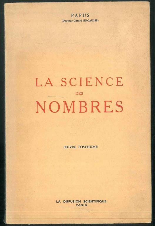 La science des Nombres - copertina