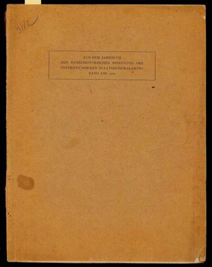 Domenico Martinelli und seine Tatigkeit Osterreich - Hans Tietze - copertina