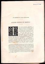Les primitifs et leurs signatures. Quinten matsys et marinus