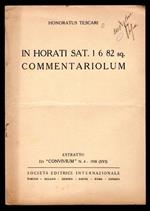 In horati sat. 1 6 82 sq. Commentariolum