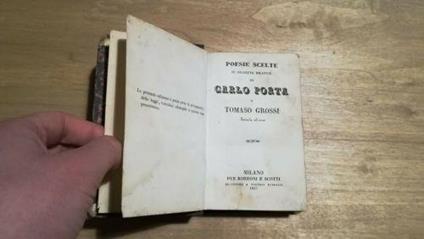 Poesie scelte in dialetto milanesi di Carlo Porta e Tomaso Grossi - Carlo Porta - copertina