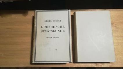 Griechische staatskunde. 2 vol - copertina