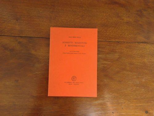 Sonetti maestosi e sentimentali - Gian Piero Bona - copertina