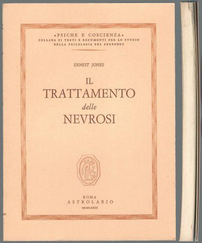 Il trattamento delle nevrosi - Ernest Jones - copertina