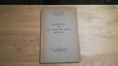 Recherches sur le noms des dieux hittites - Lucienne Laroche - copertina