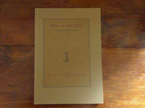 Sicilia Antiqua. An international journal of archeology. I - copertina