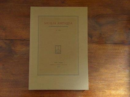 Sicilia Antiqua. An international journal of archeology. III - copertina