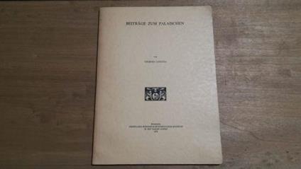 Beitrage zum palaischen - Onofrio Carruba - copertina