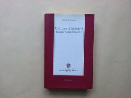 Costruire le istituzioni - Marzio A. Romani - copertina