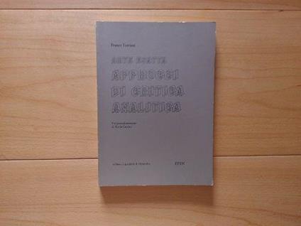 Arte esatta Approcci di critica analitica - Franco Torriani - copertina