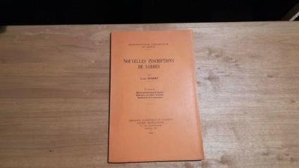 Nouvelles inscriptions de sardes - Louis Robert - copertina