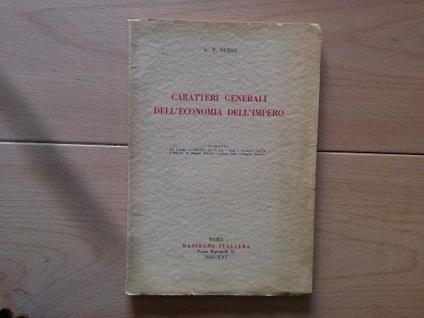 Caratteri generali dell'economia dell'impero - G. P. Veroi - copertina