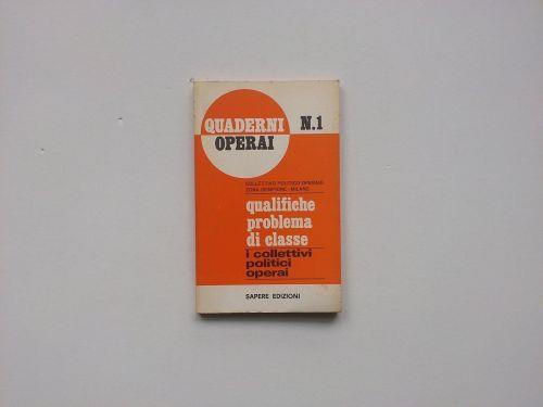 Quaderni Operai - Numero 1 - copertina