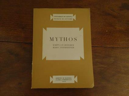 Mythos. Scripta in honorem Marii Untersteiner - copertina