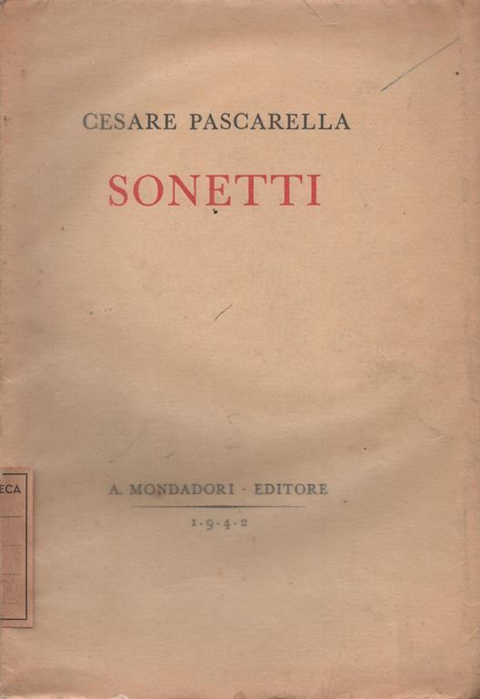 Sonetti - Cesare Pascarella - copertina