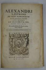 De victu romanorum et de sanitate tuenda libri quinque…