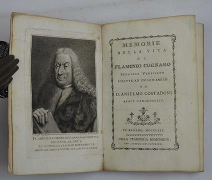 Memorie della vita di Flaminio Cornaro… - copertina