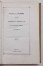 Prose e poesie a benefizio del ricovero di Mendicit… novellamente aperto in Vercelli,