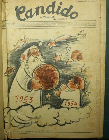Candido - Anno X, N. 1/52 - 3 Gennaio/26 Dicembre 1954 - copertina
