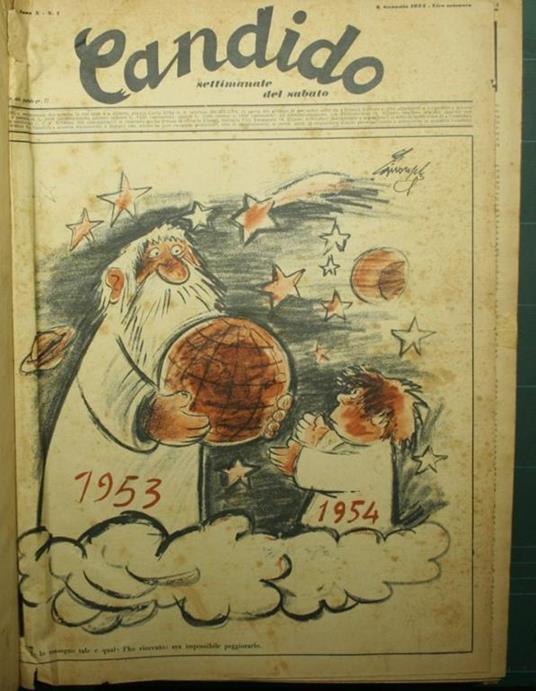 Candido - Anno X, N. 1/52 - 3 Gennaio/26 Dicembre 1954 - copertina