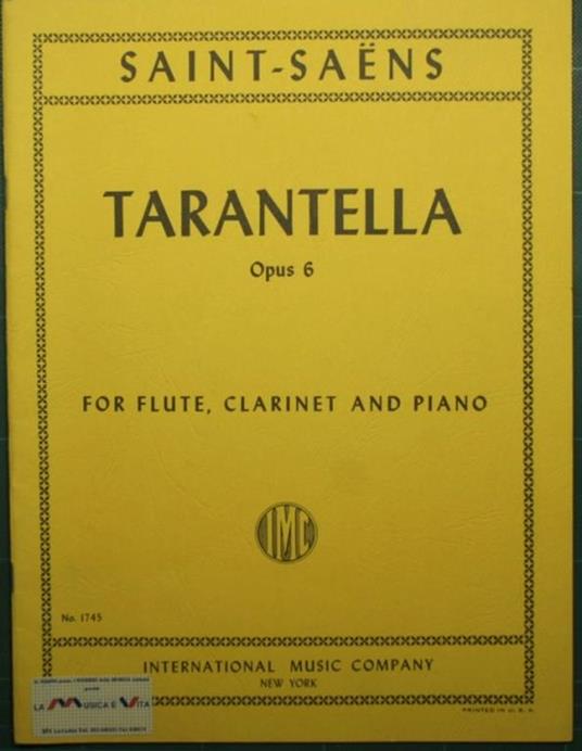 Tarantella - Opus 6 - Camille Saint-Saëns - copertina