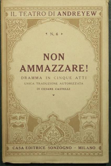 Non ammazzare! - Leonida Andréef - copertina