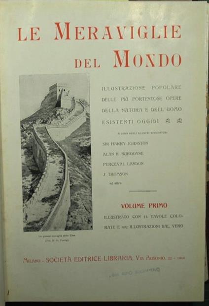 Le meraviglie del mondo - Vol. I - copertina