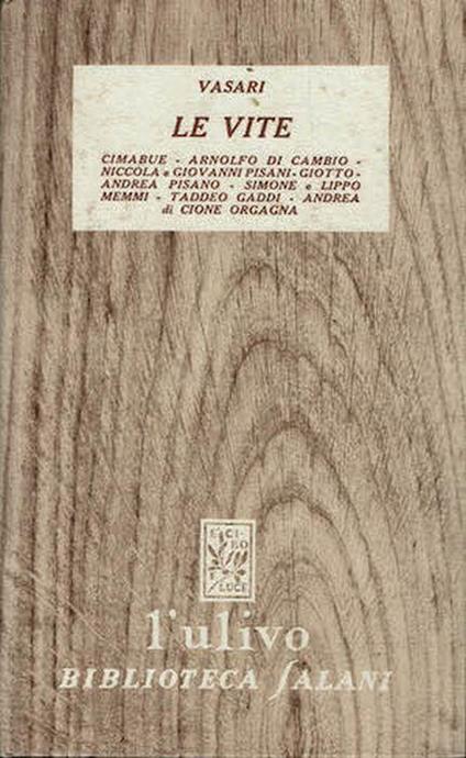 Le vite - Giorgio Vasari - copertina