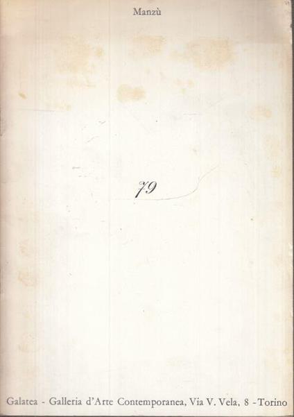 Manzù 79 Catalogo - copertina
