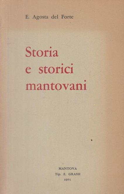 Storia e Storici Mantovani - copertina