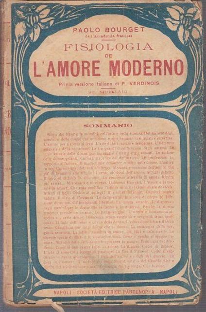 Fisiologia De L'amore Moderna - Paul Bourget - copertina