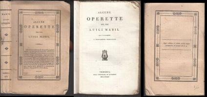 Alcune Operette - Luigi Mabil - copertina