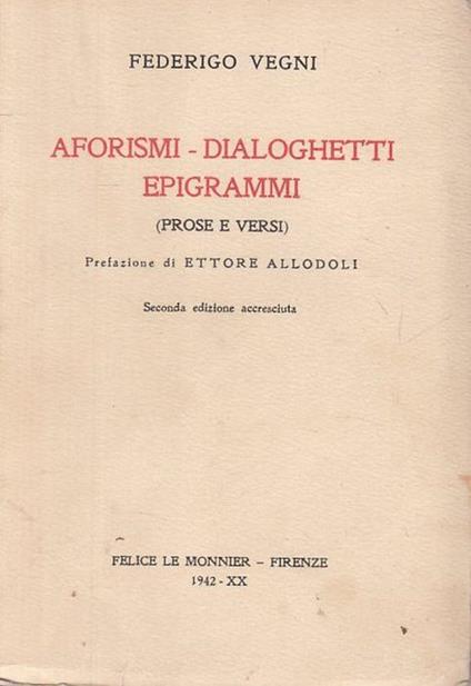 Aforismi Dialoghetti Epigrammi - copertina