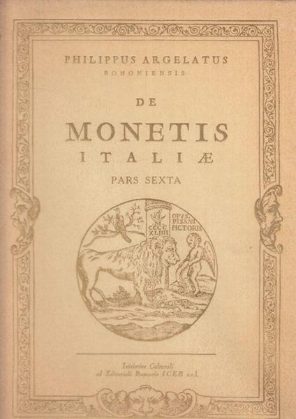 De Monetis Italiae Pars Sexta 1749 - copertina