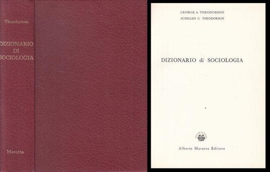 Dizionario di Sociologia - copertina
