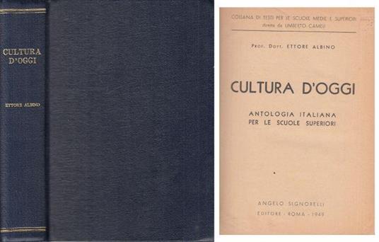 Cultura D'oggi Antologia Italiana - Ettore Albino - copertina
