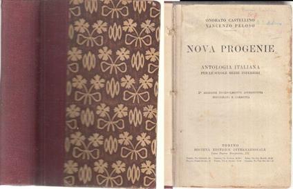 Nova Progenie Antologia - Onorato Castellino - copertina