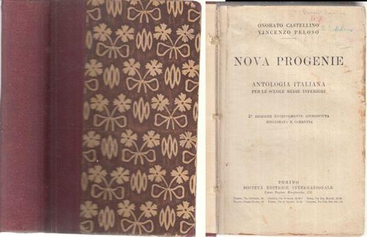 Nova Progenie Antologia - Onorato Castellino - copertina