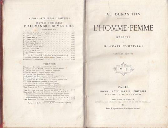 L' Homme - Alexandre (figlio) Dumas - copertina