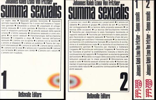 Summa Sexualis 2 Volumi - Johannes Kaleb Ezana von Fritzlaev - copertina