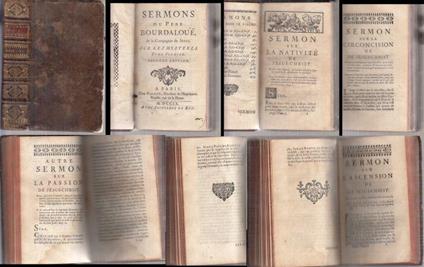 Sermons Du Pere Bourdaloue Tome Premier Settecentina - copertina