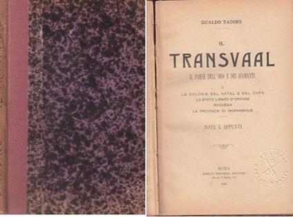Il Transvaal Paese Oro e Diamanti - copertina