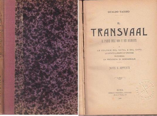 Il Transvaal Paese Oro e Diamanti - copertina