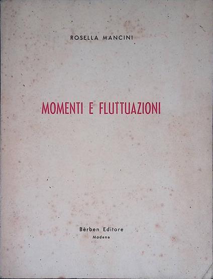 Momenti e fluttuazioni - Rosella Mancini - copertina