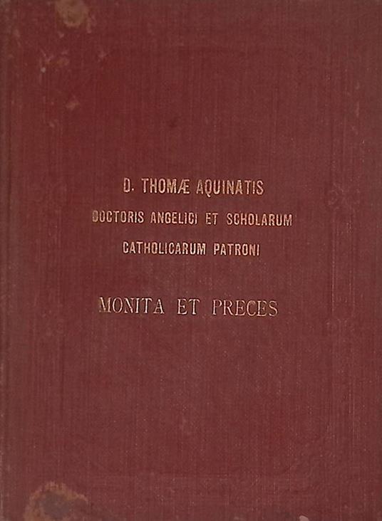 Monita et preces - D. Thomas - copertina