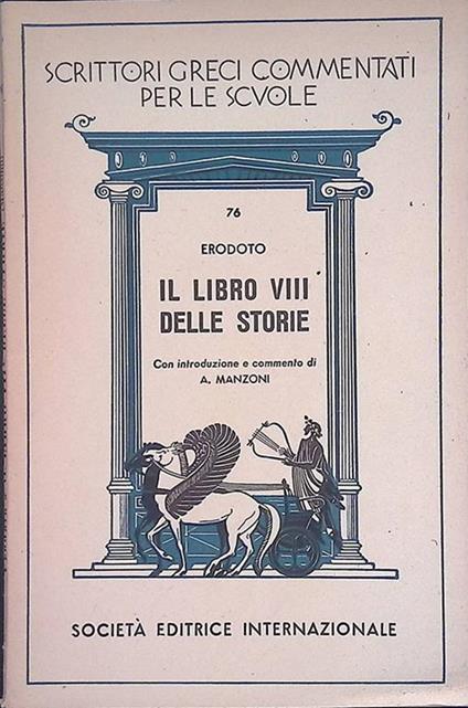 Il libro VIII delle Storie - Erodoto - copertina